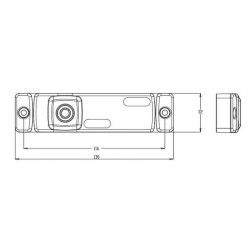 Žymeklis LED, stačiakampis, 12-24V, 130x32x20mm, Kramp LA30144
