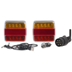 Belaidžio apšvietimo rinkinys LED, kvadratinis, 12V, ličio jonų, magnetinis, 106x98x7 kontaktų, Kramp LA60025