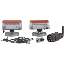 Belaidžio apšvietimo rinkinys LED, kvadratinis, 12V, ličio jonų, magnetinis, 106x98x7 kontaktų, Kramp LA60025