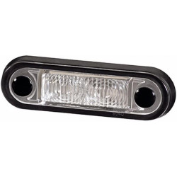 Valstybinio numerio apšvietimas LED, 0,50 W, stačiakampis, 12/24/10/33 V, skaidrus, užsegamas, 79x2 LED, Hella 2KA959640102