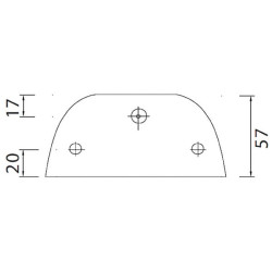 Valstybinio numerio apšvietimas 5W, stačiakampis, 12V, skaidrus, užsukamas, 100x57x60mm, Aspöck 363209017