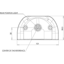 Valstybinio numerio apšvietimas LED, 12-24V, raudonas, 101x58,5x59,6mm, Kramp LA41001