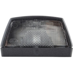 Valstybinio numerio apšvietimas 10W, stačiakampis, 12/24V, baltas, užsukamas, 102x55x56,5 mm, ašmenų gnybtas, Hella 2KA003389061