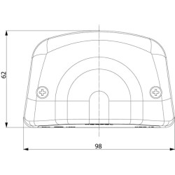 Valstybinio numerio apšvietimas 5W, stačiakampis, 12/24V, baltas, 97x62x61,8mm, gopart LA46001