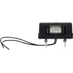 Valstybinio numerio apšvietimas LED, stačiakampis, 12/24V, skaidrus, užsukamas, 82x31x39mm, Waś 1400300450