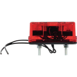 Valstybinio numerio apšvietimas LED, stačiakampis, 12/24V, raudonas, užsukamas, 125x145mm, Waś 1400300451