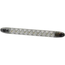 Vidinis šviesos diodas, 3,60 W, stačiakampis, 24 V, baltas, korpusas: pilkas, užsegamas, 280x10x25,6 mm, 10 šviesos diodų, Hella