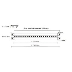 Kampinis bėgis 75cm 12v LA50021
