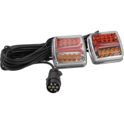 Šviesos komplektas LED, galinis, 12-24V montuojamas 12,5 m laidas, Kramp LA60048