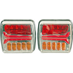 Šviesos komplektas LED, galinis, 12-24V montuojamas 12,5 m laidas, Kramp LA60048