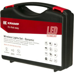Belaidžio apšvietimo rinkinys LED, kvadratinis, 12V, ličio jonų, magnetinis, 110x103, 7 kontaktų kištukas, Kramp LA60035