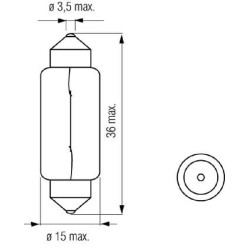 Lemputė C5W 24V 5W SV8.5 Kramp B2430
