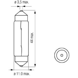 Lemputė 24V 10W SV8.5 Kramp B2452