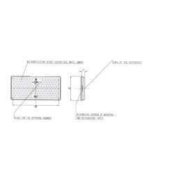 Stačiakampis oranžinis Lipnus atšvaitas 1415000202