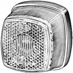 Šviesus objektyvas, skaidrus, kvadratinis 62x62mm LH/RH Hella 9EL117334001