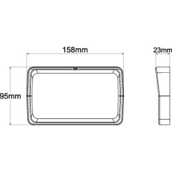 Darbinis šviesos rėmas, stačiakampis, baltas, 158x23x95mm, Kramp LA104WFR