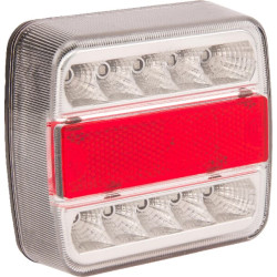 Galinis LED žibintas, 1W, kvadratinis, 12V, 106x100x98mm, 5 kontaktų, 18 šviesos diodų, gopart LA99200GP
