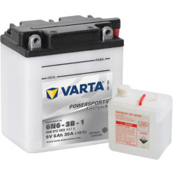 Baterija 6V 6Ah 30A Powersports Freshpack VARTA 006012003I314PS