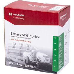 Baterija 12V 14Ah 230A uždaryta Kramp YTX16LBSKR