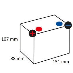Baterija 12V 8Ah 120A su rūgšties paketu Kramp YTX9BSKR