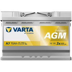 Baterija 12V 70Ah 760A A7 VARTA Dynamic AGM 570901076