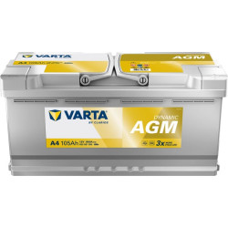 Baterija 12V 105Ah 950A A4 VARTA Dynamic AGM 605901095