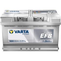 Baterija 12V 80Ah 800A N80 VARTA Dynamic EFB 580500080