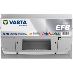 Baterija 12V 70Ah 760A N70 VARTA Dynamic EFB 570500076