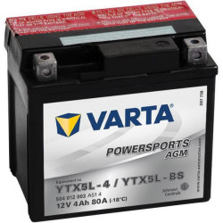 Baterija 12V 4Ah 80A AGM Powersports VARTA 504012008I314PS