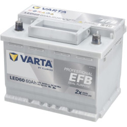 Baterija 12V 60Ah 640A LED60 VARTA Profesionalus dvigubos paskirties EFB 930060064