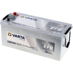 Baterija 12V 190Ah 1050A LED190 VARTA Profesionalus dvigubos paskirties EFB 930190105