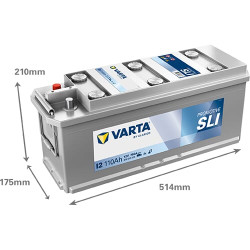 Akumuliatorius 12V 110Ah 760A I2 VARTA Promotive SLI 610013076