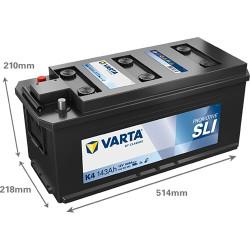 Akumuliatorius 12V 143Ah 950A K4 VARTA Promotive SLI 643033095