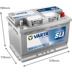 Akumuliatorius 12V 66Ah 510A D33 VARTA Promotive SLI 566047051