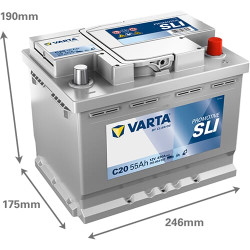 Akumuliatorius 12V 55Ah 420A C20 VARTA Promotive SLI 555064042