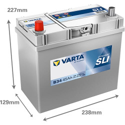 Akumuliatorius 12V 45Ah 330A B34 VARTA Dynamic SLI 545158033