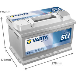 Akumuliatorius 12V 72Ah 680A E43 VARTA Dynamic SLI 572409068