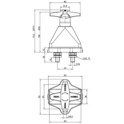 Baterijos pagrindinis jungiklis, labai atsparus LA500015
