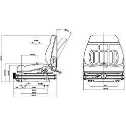 Medžiaginė sėdynė, mechaniškai spyruoklė TS46000GP
