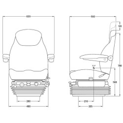 Sėdynė KAB 85/E1 SK183784