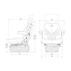 Sėdynė MSG95G /721 šildoma G1563202