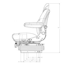 Sėdynė su mechanine pakaba MS3007E
