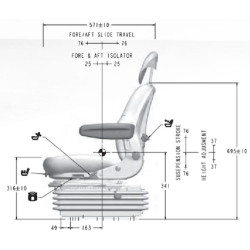 Sėdynė su pneumatine pakaba Sears AS3045