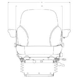 Sėdynė su pneumatine pakaba Sears AS3045