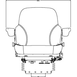 Sėdynė su pneumatine pakaba AS3030D