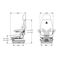 Sėdynės Actimo M PVC (lev. mount) G1047730