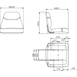 PVC sėdynė TS14000GP