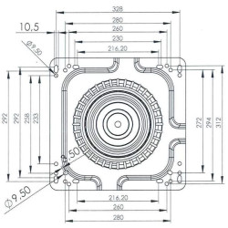 Sukamasis stalas 360° TS90270KR