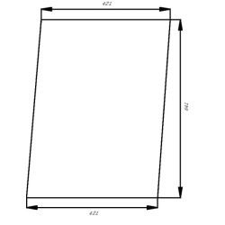 Šoninis stiklas galinis 130585FM
