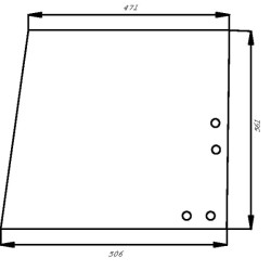 Priekinis šoninis stiklas 133176FM